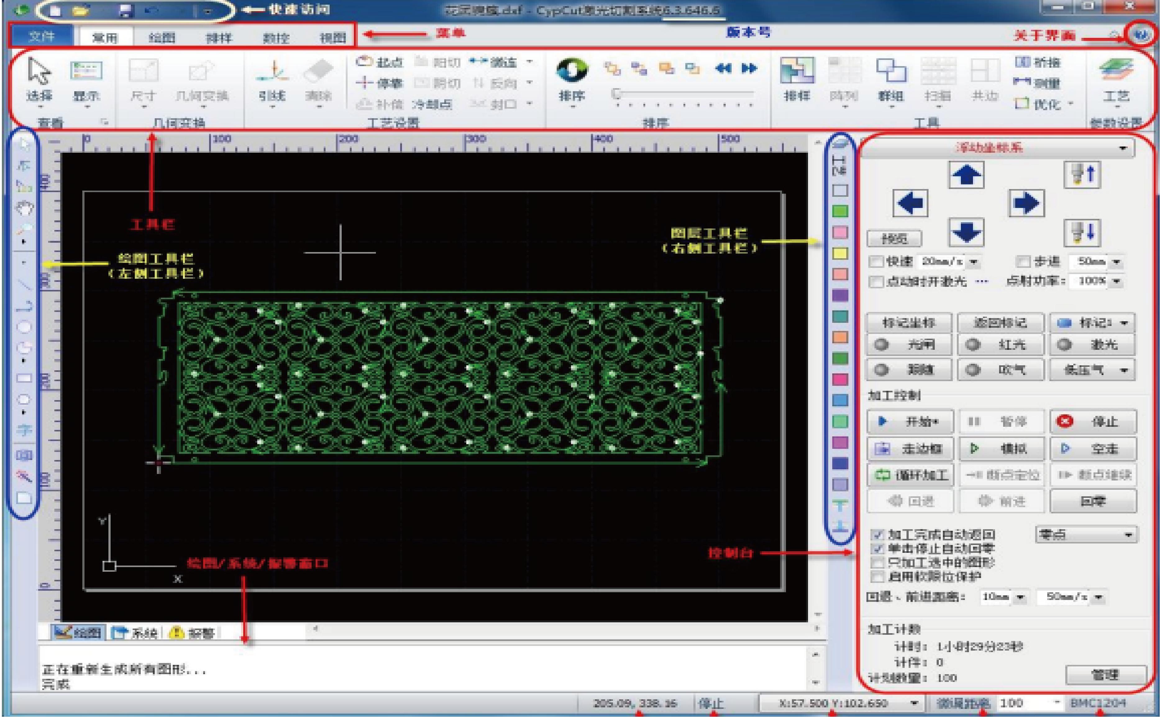 Sistem CNC mesin pemotong laser serat